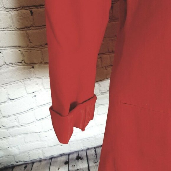 90s Vintage Adolfo Women's Red Wool Blazer Size 8 - Picture 6 of 6